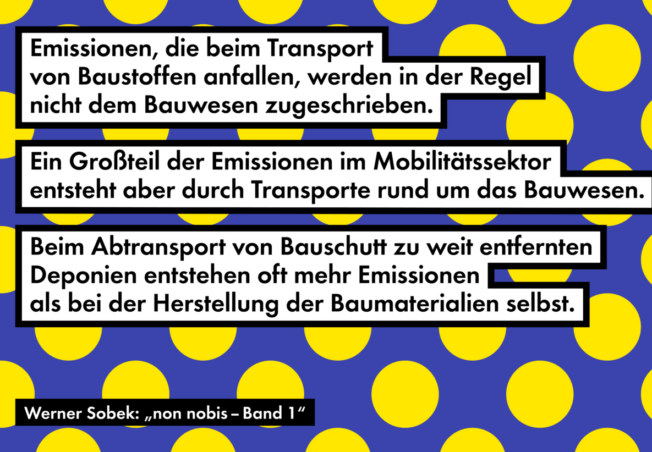 Transporte rund ums Bauwesen verursachen Großteil an Emissionen im Mobilitätssektor