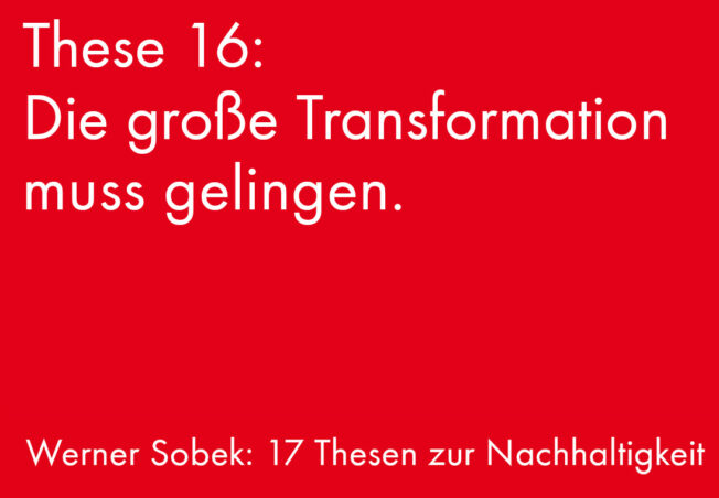 Wir müssen uns auch scheinbar unlösbaren Problemen stellen!