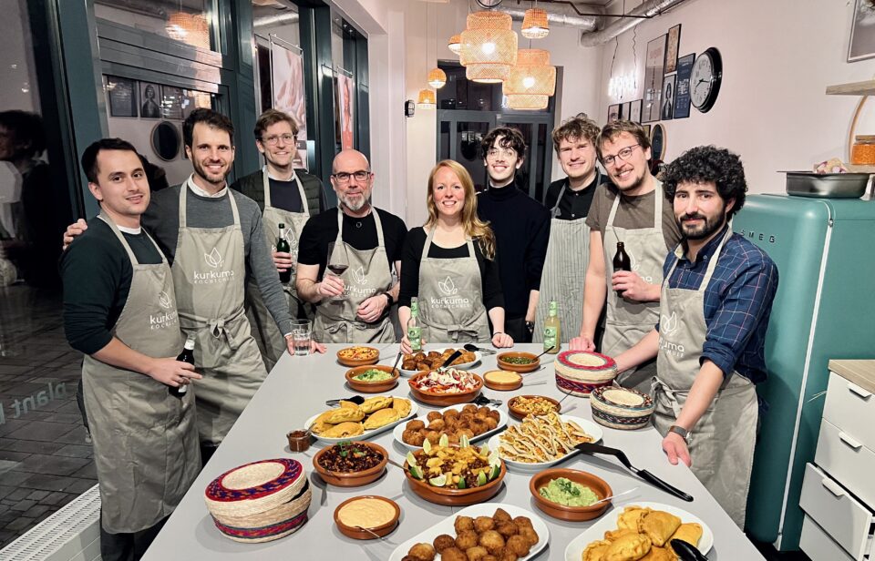 Our Hamburg Team, cooking together
