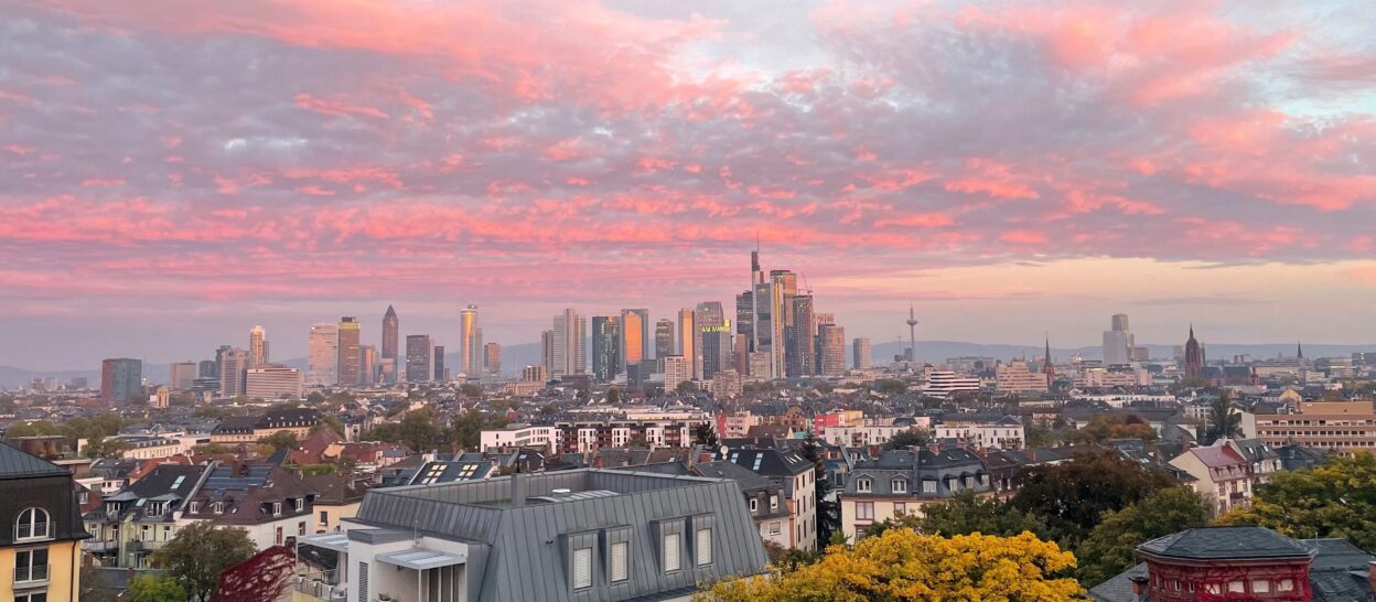 Frankfurt skyline in the