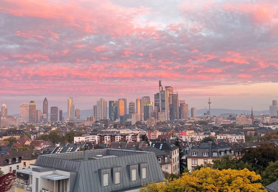 Frankfurt skyline in the