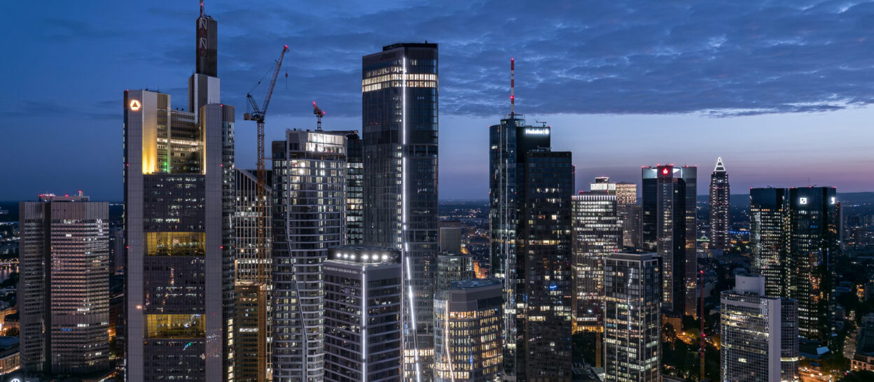 The FOUR in the Frankfurt skyline