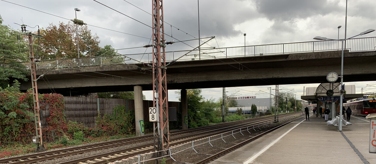 Dilapidated bridge in Langenfeld